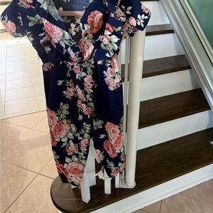 Floral Navy Jumpsuit